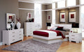 Jessica Eastern King Platform Bed with Rail Seating White - Furniture Stars (Chicago, IL)