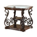 Laney End Table Deep Merlot and Clear - Furniture Stars (Chicago, IL)