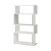Emelle 4-tier Bookcase White and Clear - Furniture Stars (Chicago, IL)