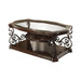 Laney Coffee Table Deep Merlot and Clear - Furniture Stars (Chicago, IL)