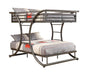 Stephan Full Over Full Bunk Bed Gunmetal - Furniture Stars (Chicago, IL)
