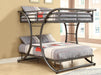 Stephan Full Over Full Bunk Bed Gunmetal - Furniture Stars (Chicago, IL)