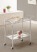 Shadix 2-tier Serving Cart with Glass Top Chrome and Clear - Furniture Stars (Chicago, IL)