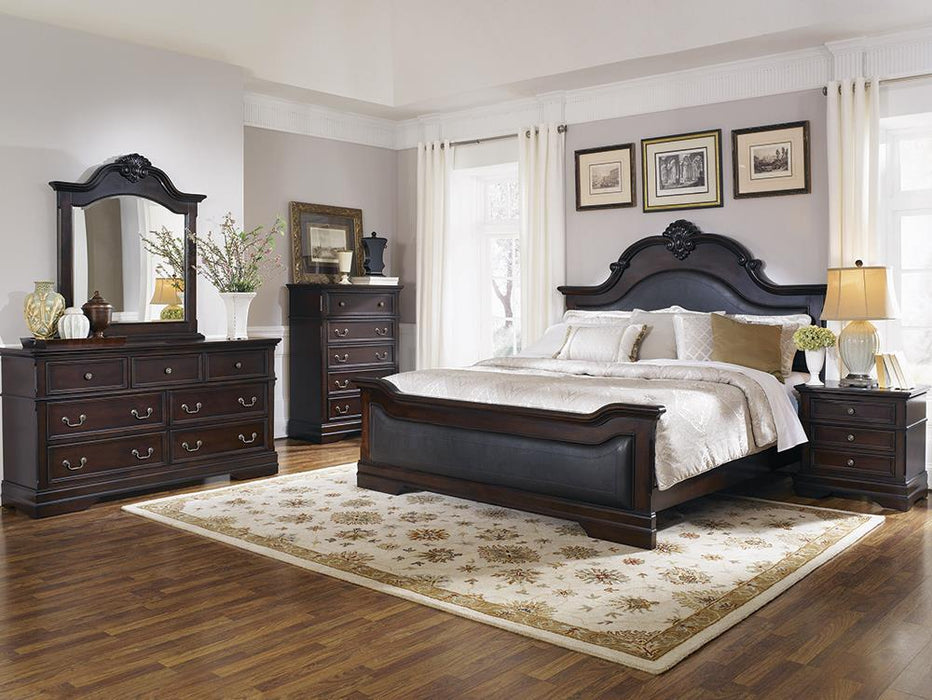 Cambridge Queen Panel Bed Cappuccino and Brown - Furniture Stars (Chicago, IL)