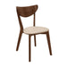 Kersey Dining Side Chairs with Curved Backs Beige and Chestnut (Set of 2) - Furniture Stars (Chicago, IL)