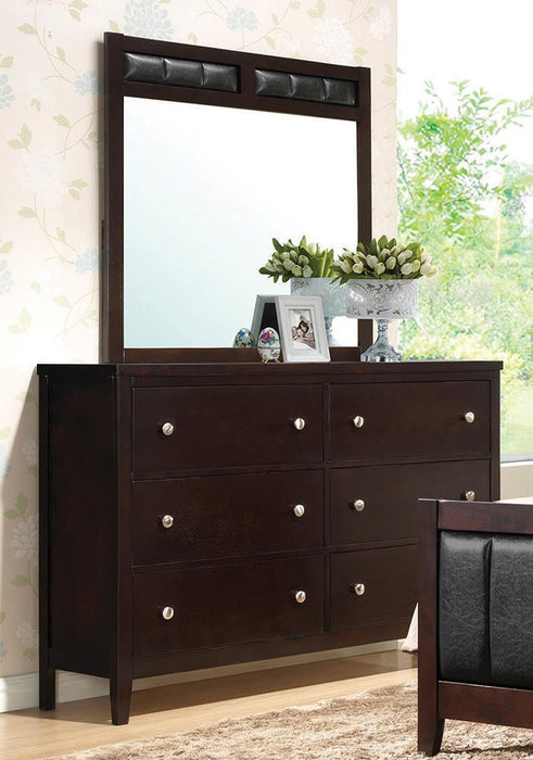 Carlton 6-drawer Rectangular Dresser Cappuccino - Furniture Stars (Chicago, IL)