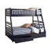 Ashton Twin Over Full 2-drawer Bunk Bed Navy Blue - Furniture Stars (Chicago, IL)