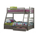 Ashton Twin Over Full Bunk 2-drawer Bed Grey - Furniture Stars (Chicago, IL)