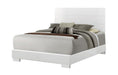 Felicity Queen Panel Bed Glossy White - Furniture Stars (Chicago, IL)