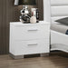 Felicity 2-drawer Nightstand Glossy White - Furniture Stars (Chicago, IL)