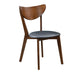 Jedda Upholstered Dining Chairs Dark Walnut and Black (Set of 2) - Furniture Stars (Chicago, IL)