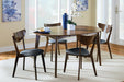 Jedda Upholstered Dining Chairs Dark Walnut and Black (Set of 2) - Furniture Stars (Chicago, IL)