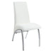 Bishop Upholstered Side Chairs White and Chrome (Set of 2) - Furniture Stars (Chicago, IL)