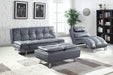 Dilleston Tufted Back Upholstered Sofa Bed Grey - Furniture Stars (Chicago, IL)