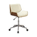 Addington Adjustable Height Office Chair Ecru and Chrome - Furniture Stars (Chicago, IL)