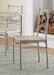 Anna Fontana 5-piece Rectangular Dining Set Brushed Silver - Furniture Stars (Chicago, IL)