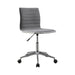 Chryses Adjustable Height Office Chair Grey and Chrome - Furniture Stars (Chicago, IL)