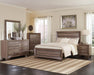 Kauffman California King Panel Bed Washed Taupe - Furniture Stars (Chicago, IL)