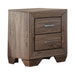 Kauffman 2-drawer Nightstand Washed Taupe - Furniture Stars (Chicago, IL)