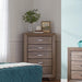 Kauffman 5-drawer Chest Washed Taupe - Furniture Stars (Chicago, IL)