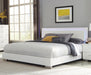 Felicity California King Panel Bed with LED Lighting Glossy White - Furniture Stars (Chicago, IL)