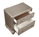 Bling Game 2-drawer Nightstand Metallic Platinum - Furniture Stars (Chicago, IL)