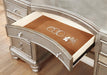 Bling Game 9-drawer Vanity Desk Metallic Platinum - Furniture Stars (Chicago, IL)