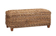 Laughton Hand-Woven Banana Leaf Storage Trunk Amber - Furniture Stars (Chicago, IL)