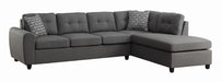 Stonenesse Tufted Sectional Grey - Furniture Stars (Chicago, IL)