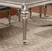 Bling Game Rectangular Dining Table with Leaf Metallic Platinum - Furniture Stars (Chicago, IL)