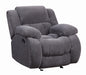 Weissman Upholstered Glider Recliner Charcoal - Furniture Stars (Chicago, IL)