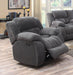 Weissman Upholstered Glider Recliner Charcoal - Furniture Stars (Chicago, IL)
