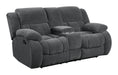 Weissman Motion Loveseat with Console Charcoal - Furniture Stars (Chicago, IL)