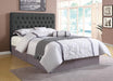 Chloe Tufted Upholstered Eastern King Bed Charcoal - Furniture Stars (Chicago, IL)