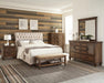 Devon Tufted Upholstered Eastern King Bed Beige - Furniture Stars (Chicago, IL)