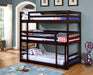 Sandler Twin Triple Bunk Bed Cappuccino - Furniture Stars (Chicago, IL)