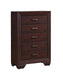 Kauffman 5-drawer Chest Dark Cocoa - Furniture Stars (Chicago, IL)