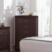 Kauffman 5-drawer Chest Dark Cocoa - Furniture Stars (Chicago, IL)