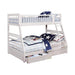 Ashton Twin Over Full 2-drawer Bunk Bed White - Furniture Stars (Chicago, IL)
