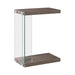 Colby Accent Table Weathered Grey and Clear - Furniture Stars (Chicago, IL)