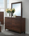 Edmonton Dresser Mirror Rustic Tobacco - Furniture Stars (Chicago, IL)