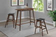 Finnick Tapered Legs Bar Stools Dark Grey and Walnut (Set of 2) - Furniture Stars (Chicago, IL)