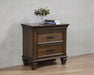 Franco 2-drawer Nightstand with Pull Out Tray Burnished Oak - Furniture Stars (Chicago, IL)