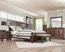 Franco Eastern King Panel Bed Burnished Oak - Furniture Stars (Chicago, IL)