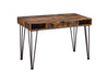 Olvera 1-drawer Writing Desk Antique Nutmeg and Dark Bronze - Furniture Stars (Chicago, IL)