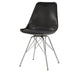 Juniper Armless Dining Chairs Black and Chrome (Set of 2) - Furniture Stars (Chicago, IL)