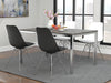 Juniper Armless Dining Chairs White and Chrome (Set of 2) - Furniture Stars (Chicago, IL)