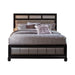 Barzini California King Upholstered Bed Black and Grey - Furniture Stars (Chicago, IL)