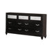 Barzini 7-drawer Rectangular Dresser Black - Furniture Stars (Chicago, IL)