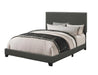 Boyd California King Upholstered Bed with Nailhead Trim Charcoal - Furniture Stars (Chicago, IL)
